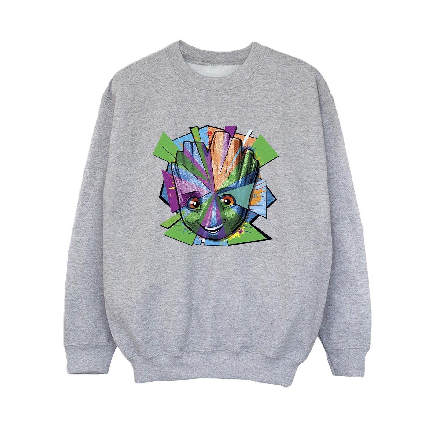 Image of Guardians Of The Galaxy Groot Shattered Sweatshirt Unisex Grau 128