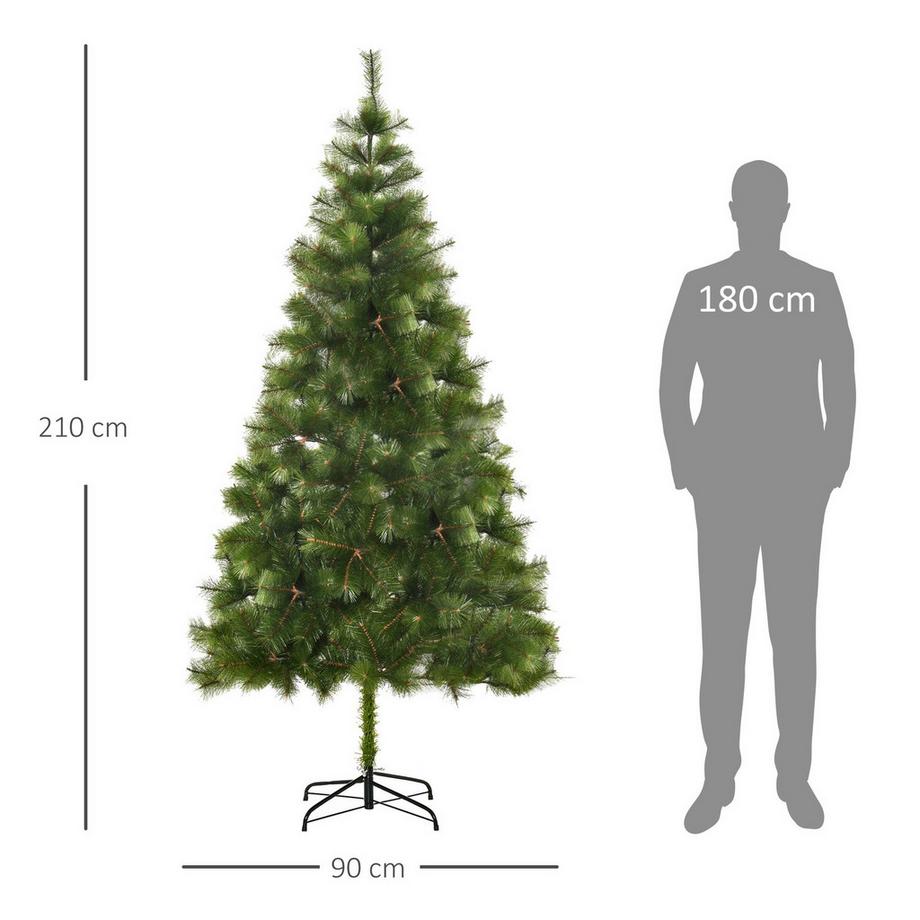 Northio Albero Di Natale Artificiale 2,1 M Albero Di Natale 505 Rami Rami Fitti Montaggio Facile Albero Di Natale Autentico Con Supporto In Metallo  