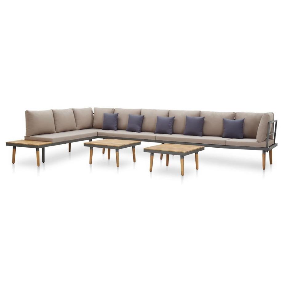 VidaXL Ensemble de salon de jardin bois  