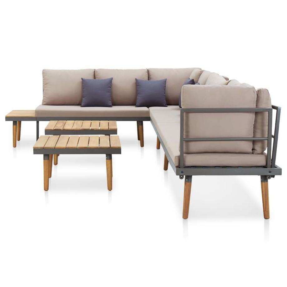 VidaXL Ensemble de salon de jardin bois  