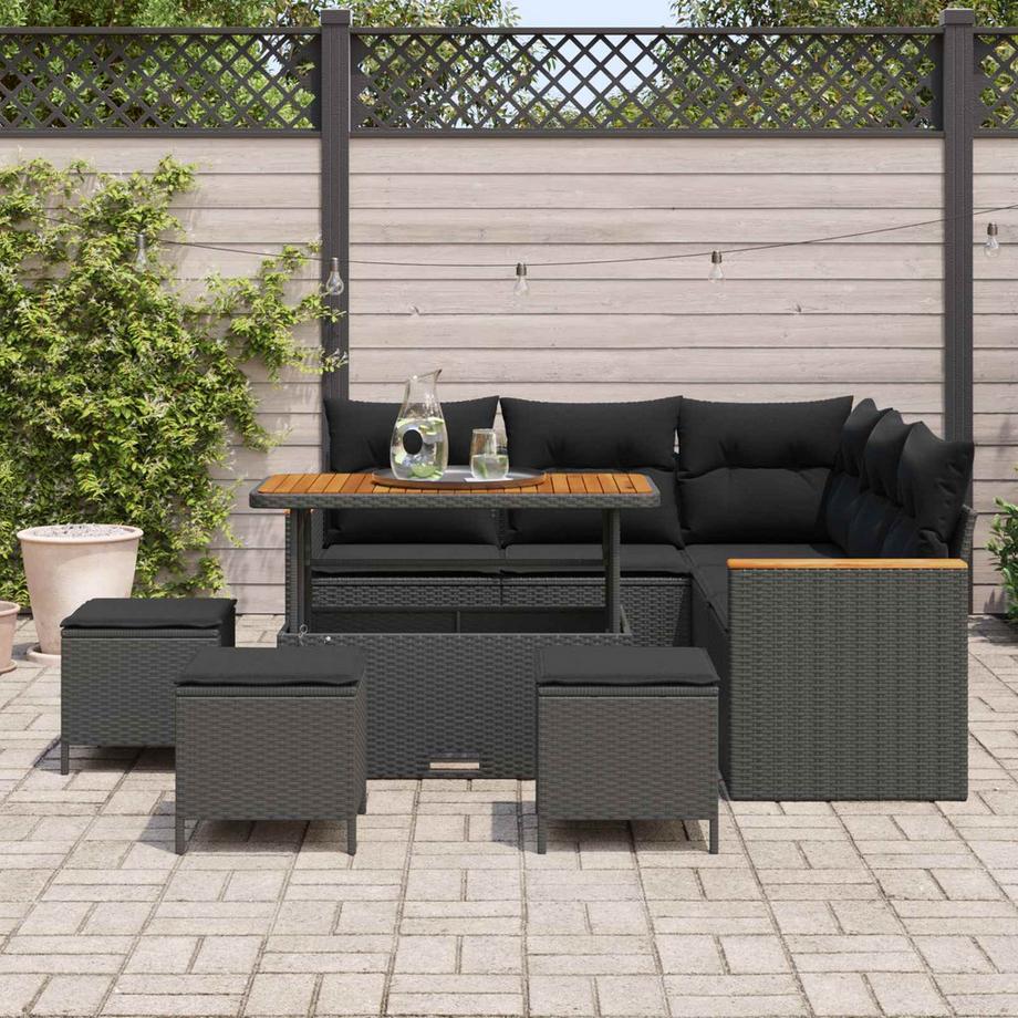 VidaXL Garten-sofa poly-rattan  