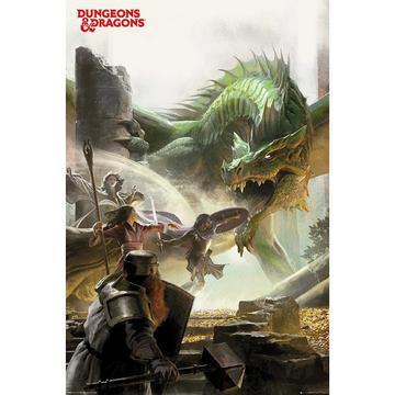 Poster - Rolled and shrink-wrapped - Dungeons & Dragons - Fighting