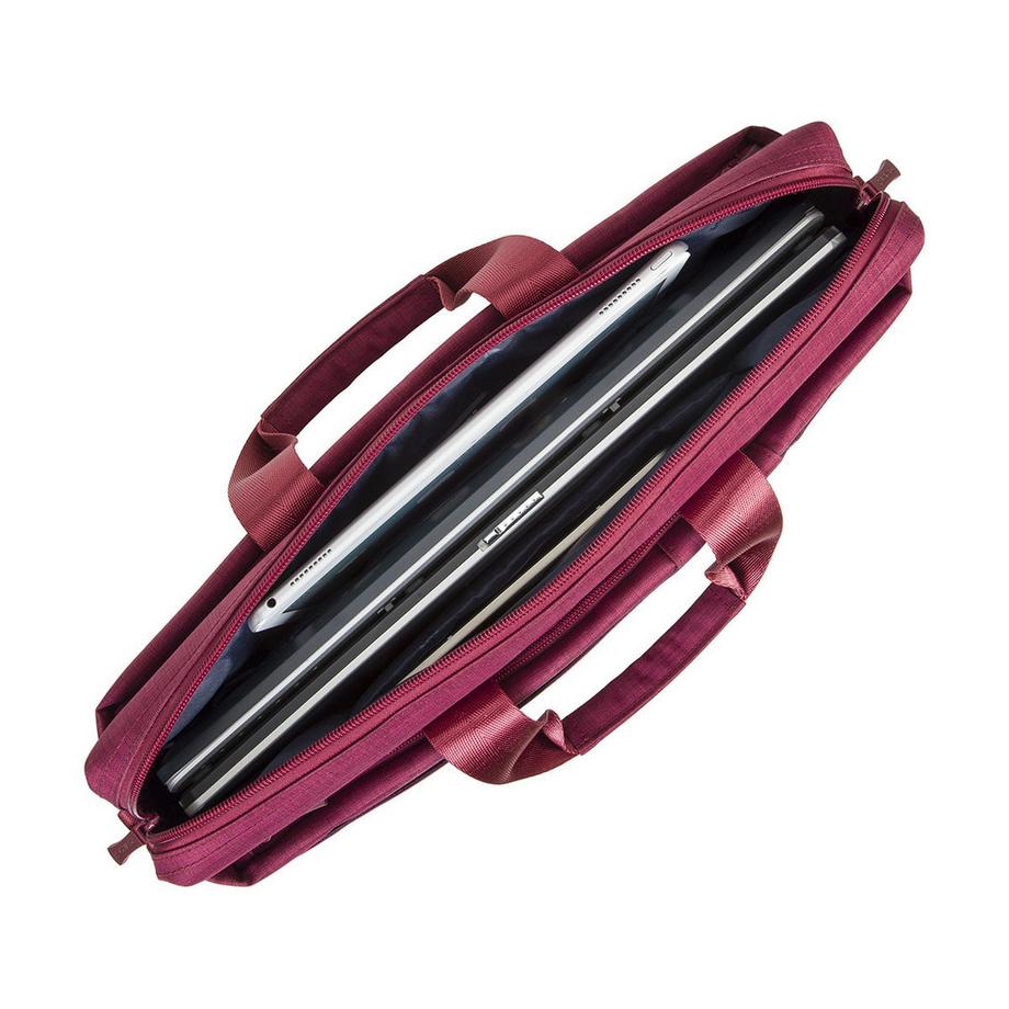 RIVACASE  Borsa per laptop a 2 scomparti da 15,6” con tracolla rimovibile 