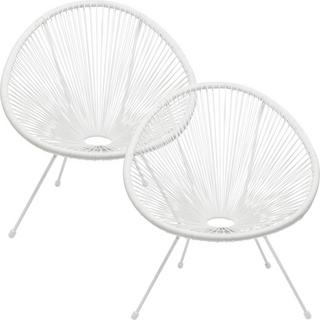 KARE Design Sessel Acapulco Mono weiss (2er-Set)  