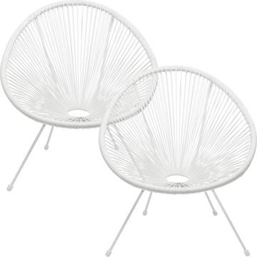 Sessel Acapulco Mono weiss (2er-Set)