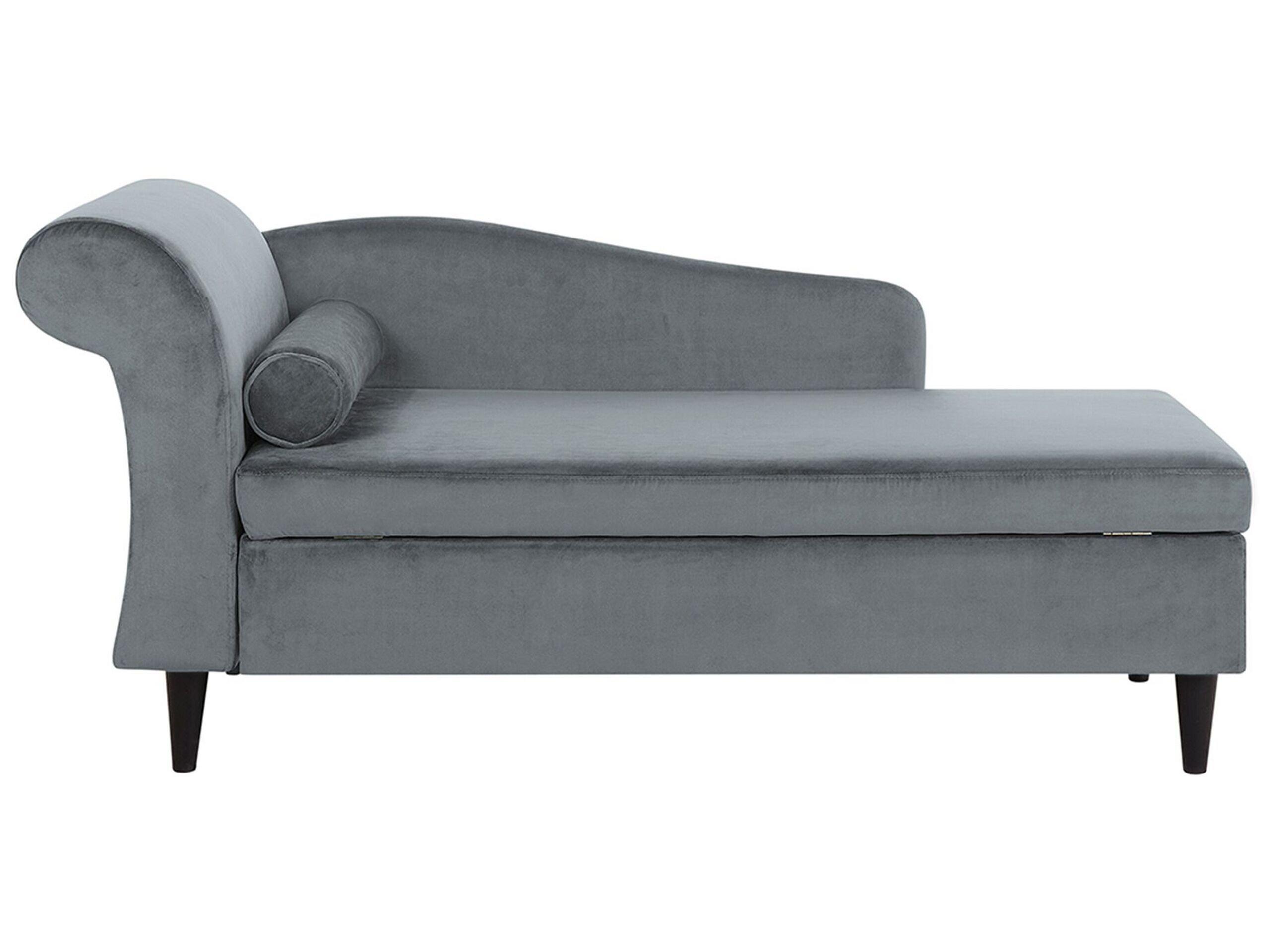 Beliani Chaise longue côté gauche en Velours Glamour LUIRO  