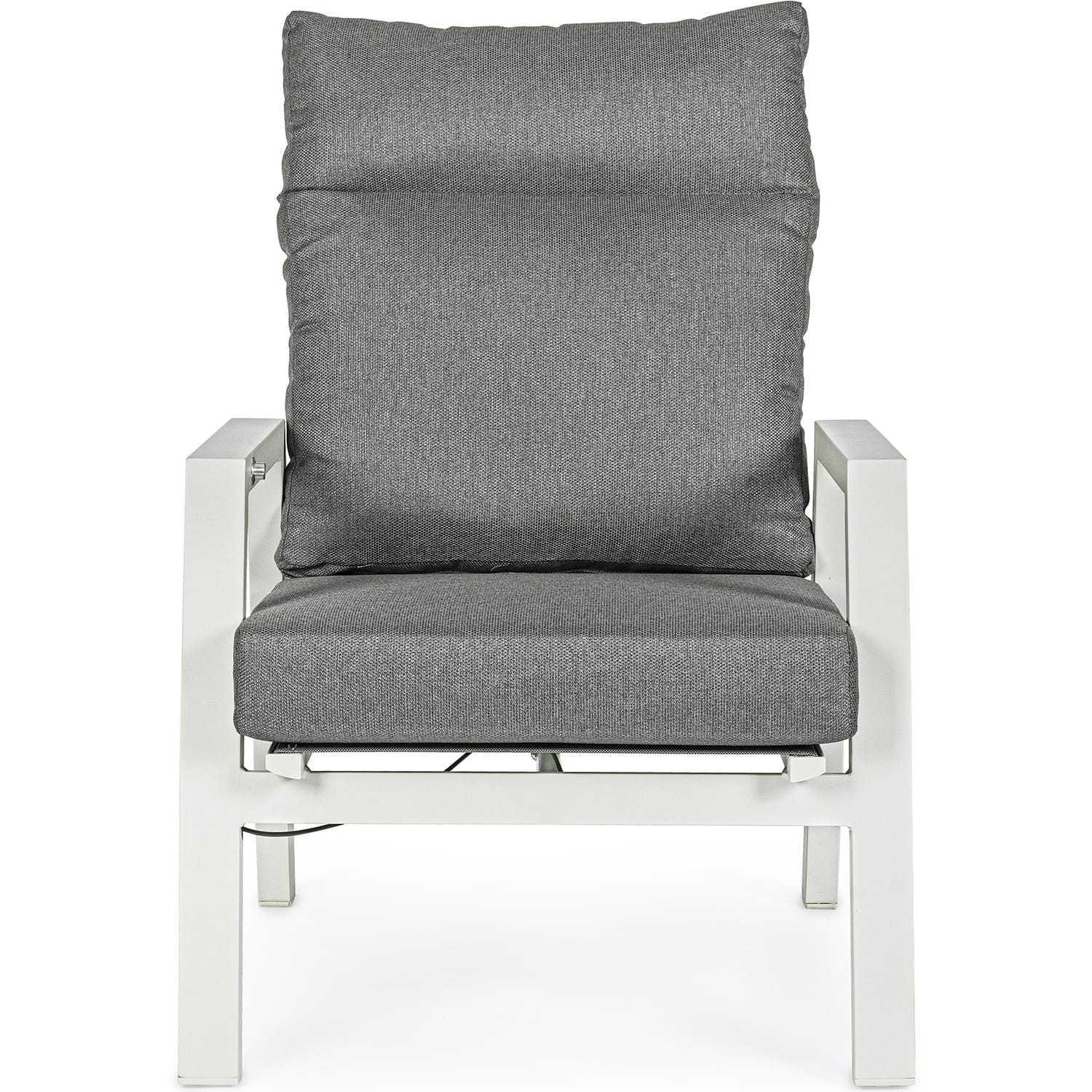 mutoni Fauteuil de jardin Kledi avec fonction inclinable et coussin Lunar  