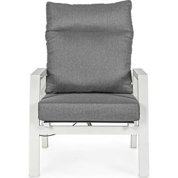 Fauteuil de jardin Kledi avec fonction inclinable et coussin Lunar