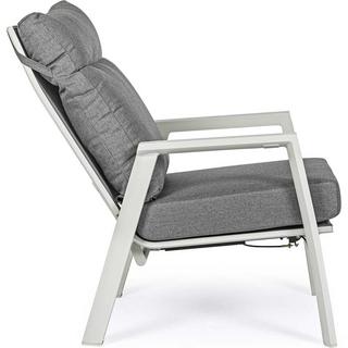 mutoni Fauteuil de jardin Kledi avec fonction inclinable et coussin Lunar  