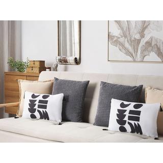 Beliani Lot de 2 coussins en Polyester Moderne LIRIOPE  