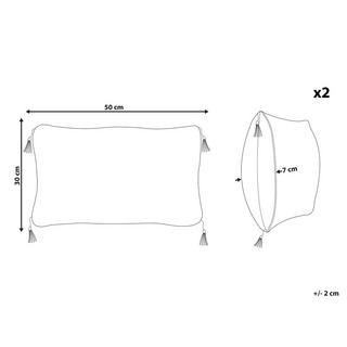 Beliani Set di 2 cuscini en Poliestere Moderno LIRIOPE  