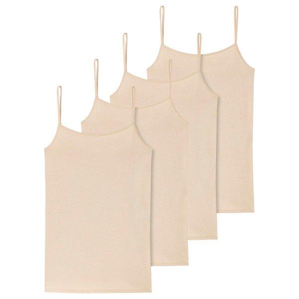 Image of 4er Pack 955 Organic Cotton - Spaghetti-top Damen Beige 3XL