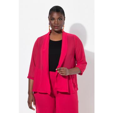 Veste en mousseline oversize. Col châle et manches 3/4