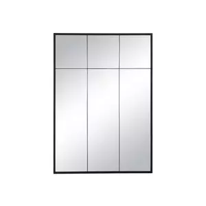 Spiegel Fenster Industriell - Eisen - 105 x 150 cm - Schwarz - BELLAGIO