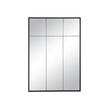 Spiegel Fenster Industriell - Eisen - 105 x 150 cm - Schwarz - BELLAGIO