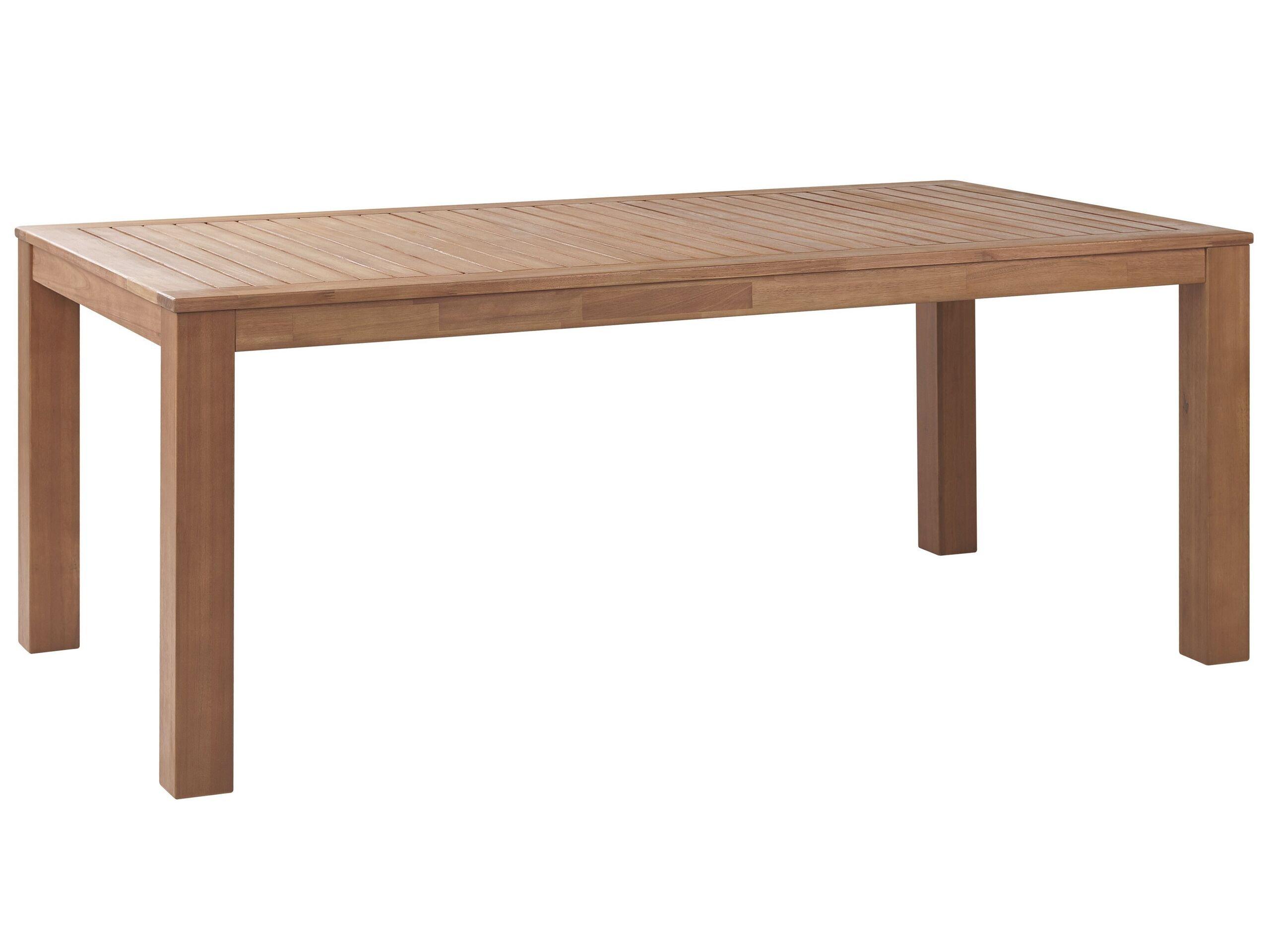 Beliani Table à manger 6 places en Bois d'eucalyptus Traditionnel MONSANO  