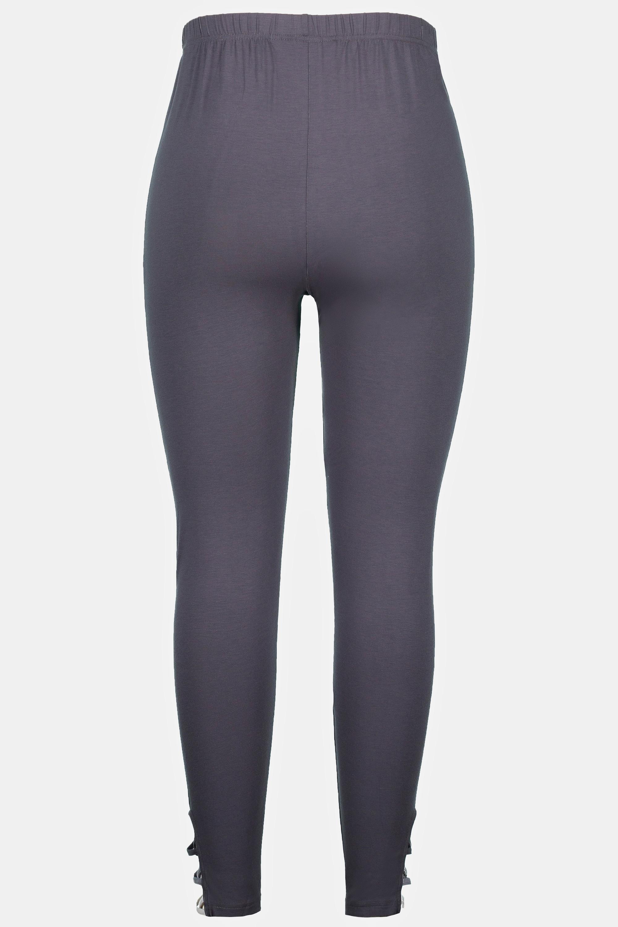 Ulla Popken  Legging avec rubans fantaisie, jambe étroite et taille élastique 