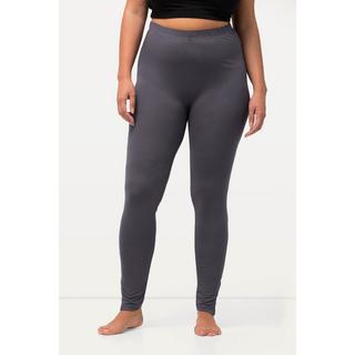 Ulla Popken  Legging avec rubans fantaisie, jambe étroite et taille élastique 