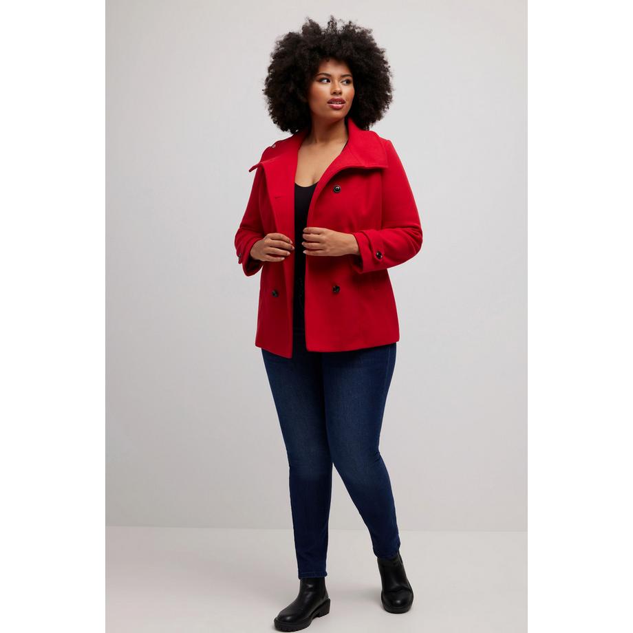 Ulla Popken Veste Droite Col Montant  