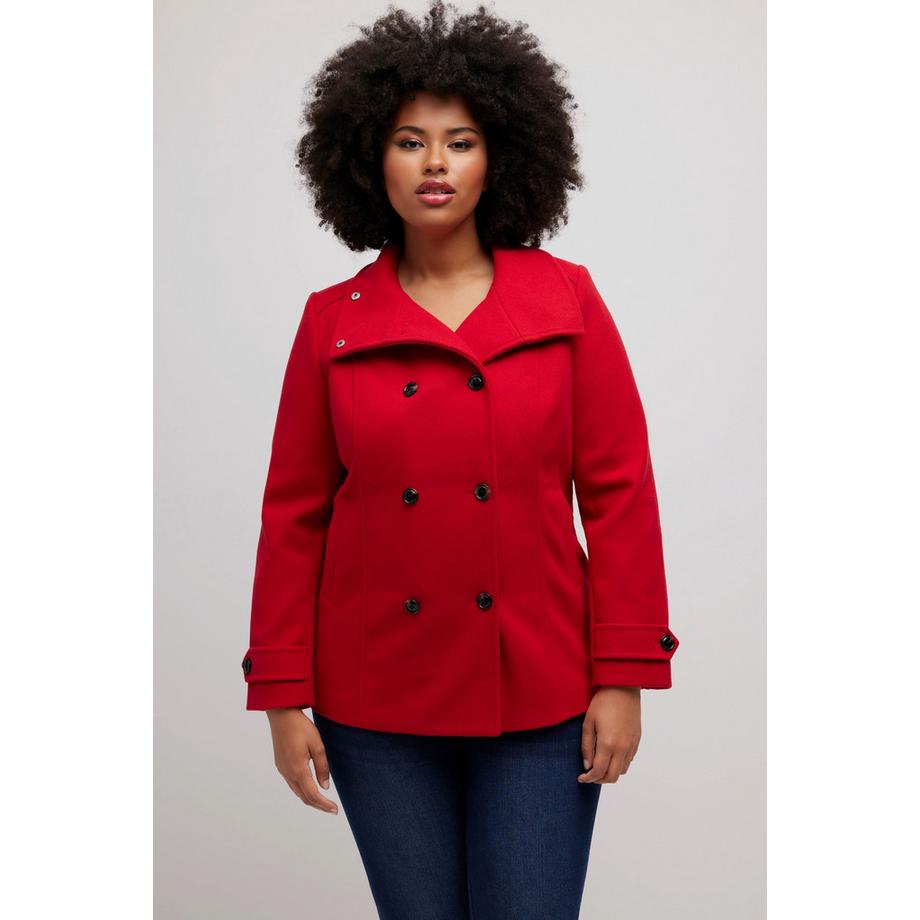 Ulla Popken Veste Droite Col Montant  