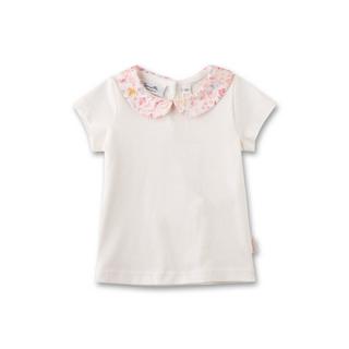 Sanetta Fiftyseven  Baby Mädchen T-Shirt Off-White mit Bubi-Kragen 