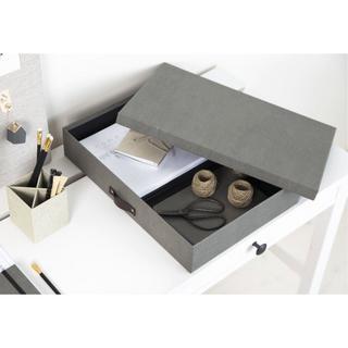 Bigso Box of Sweden SVERKER Aufbewahrungsbox A3   Grau Canvas  