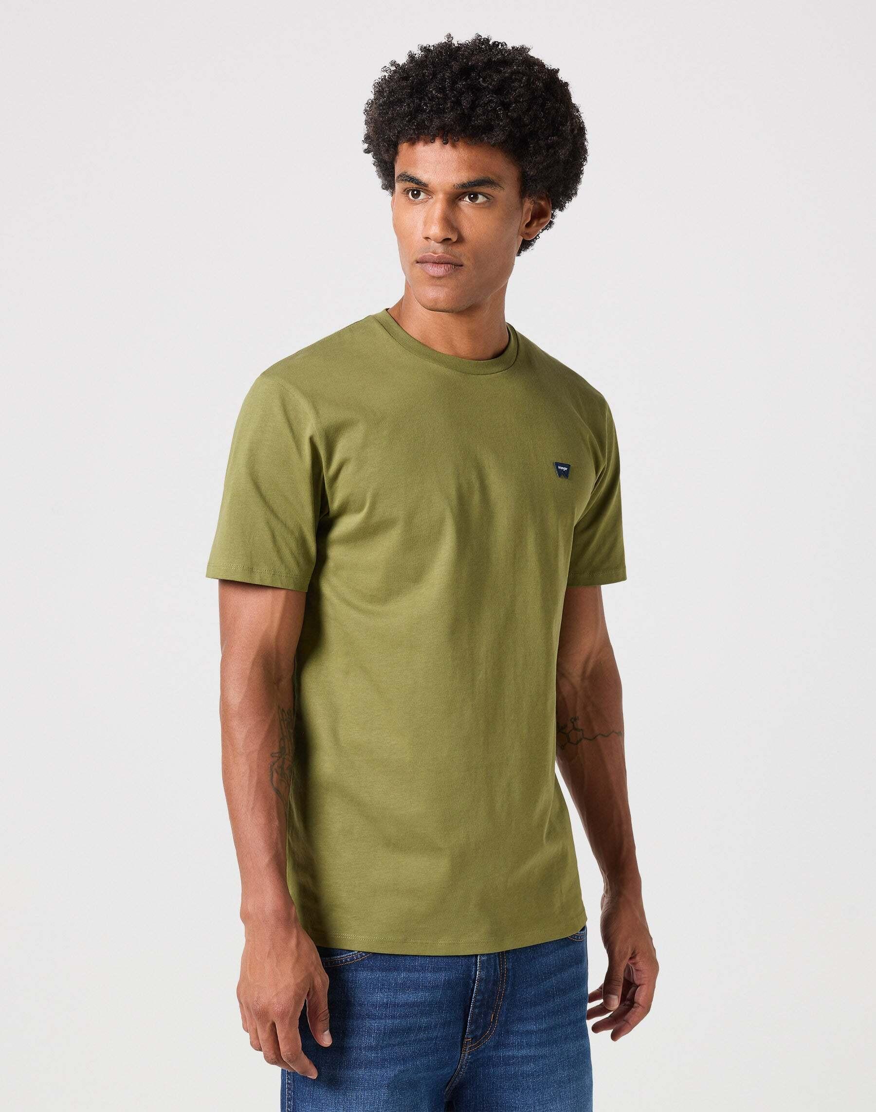 Image of T-shirts Sign Off Tee Herren Olivegrün S