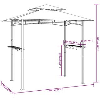 VidaXL gazebo per barbecue Acciaio  