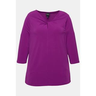 Ulla Popken  Maglia classica con drappeggio e maniche a 3/4 