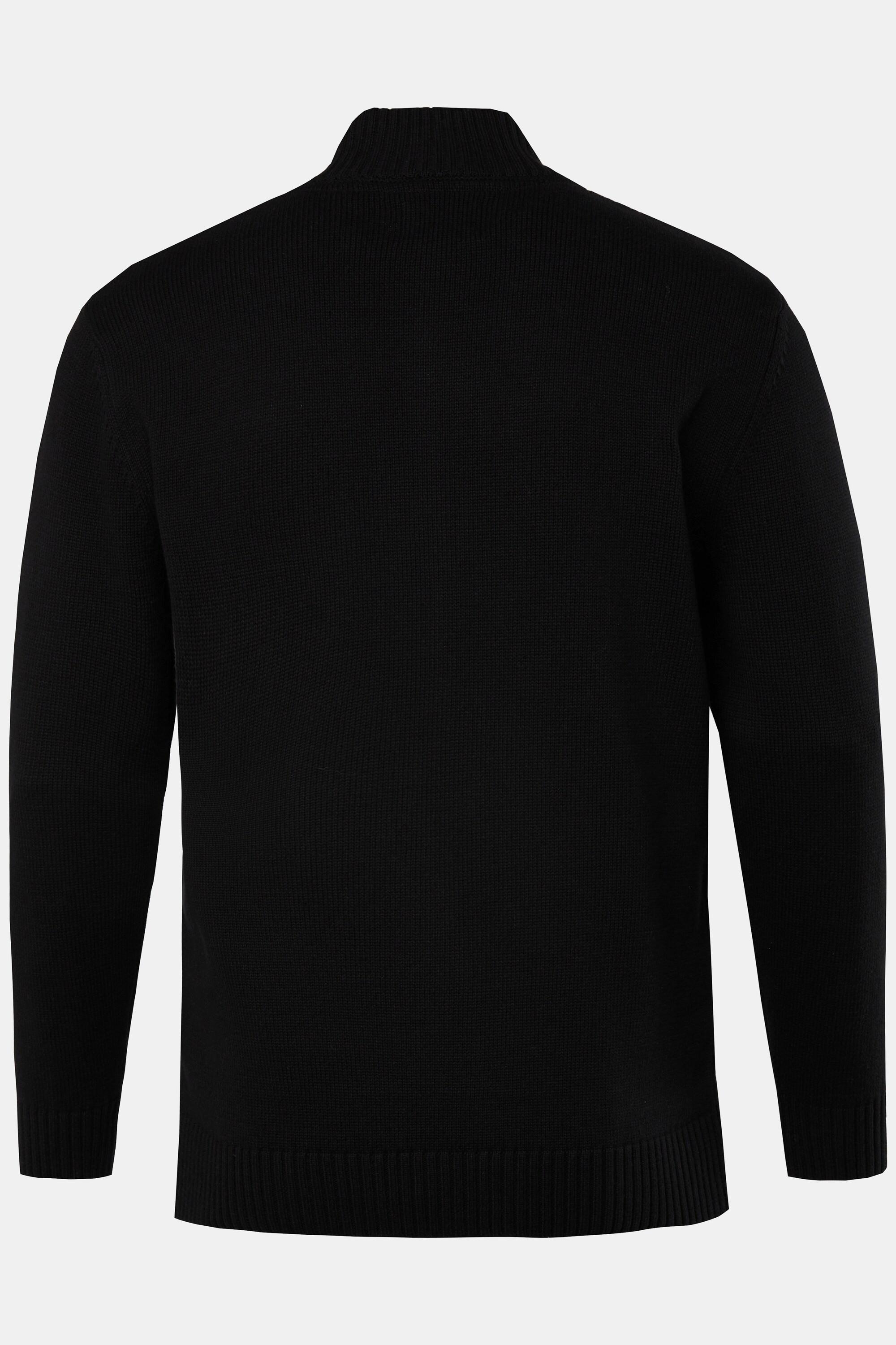 JP1880 Strickjacke Pattentaschen Stehkragen Zipper  