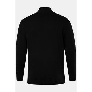 JP1880 Strickjacke Pattentaschen Stehkragen Zipper  