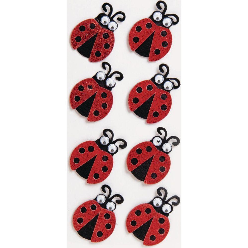 Image of 203780687 Dekorativer Aufkleber Karton Schwarz, Rot, Weiß 8 Stück(e) Rot Bunt