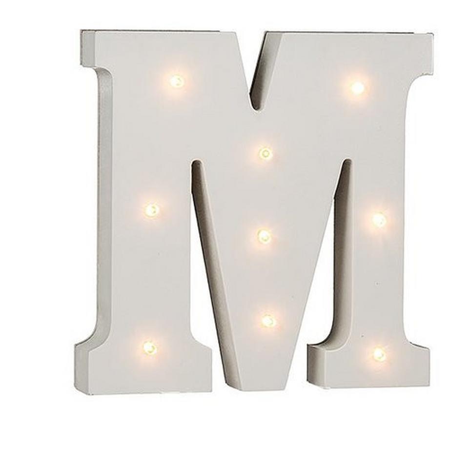 Lettres en bois lumineuses LED "M"