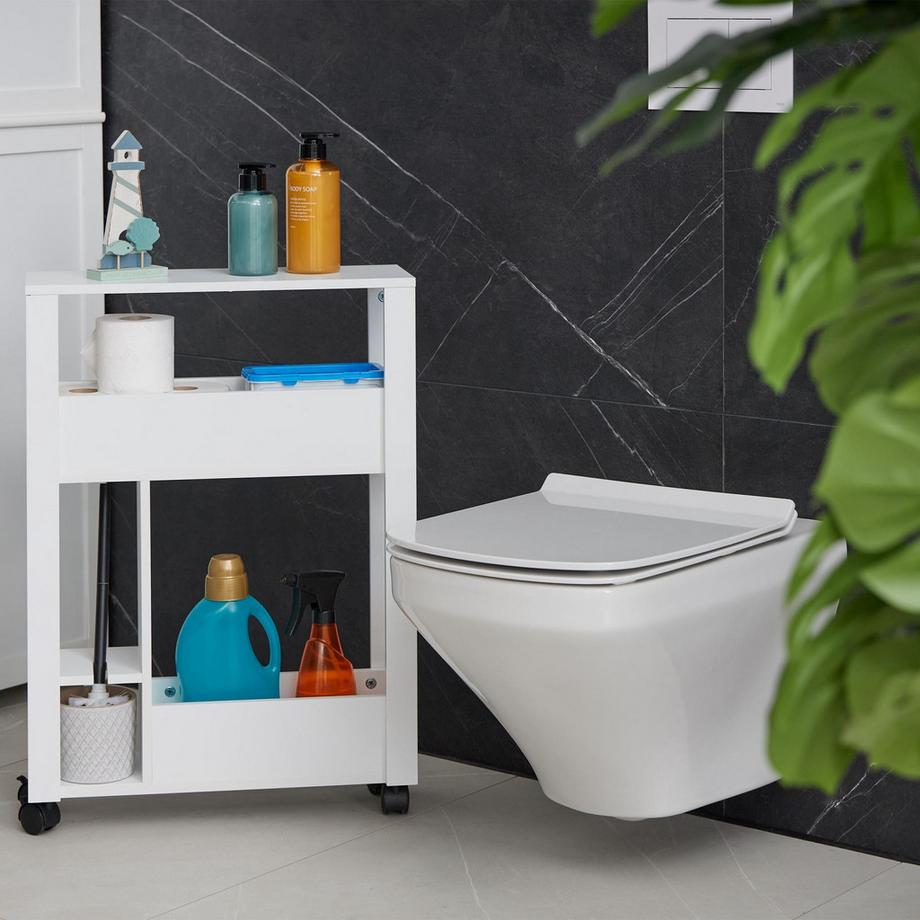 Northix Carrello nicchia bianca  