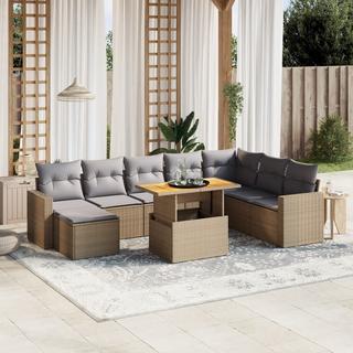 VidaXL set divano da giardino Polirattan  