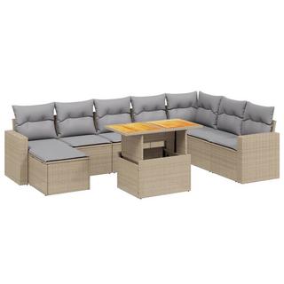 VidaXL set divano da giardino Polirattan  