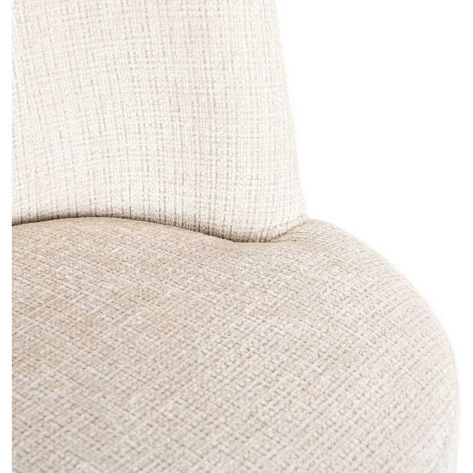 mutoni Chaise de salle à manger Stella beige chenille  