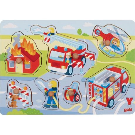 goki  Puzzle Steckpuzzle Feuerwehreinsatz (7Teile) 