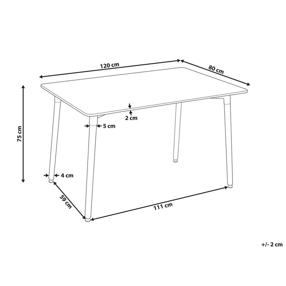 Beliani Table de repas en MDF  NEWBERRY  