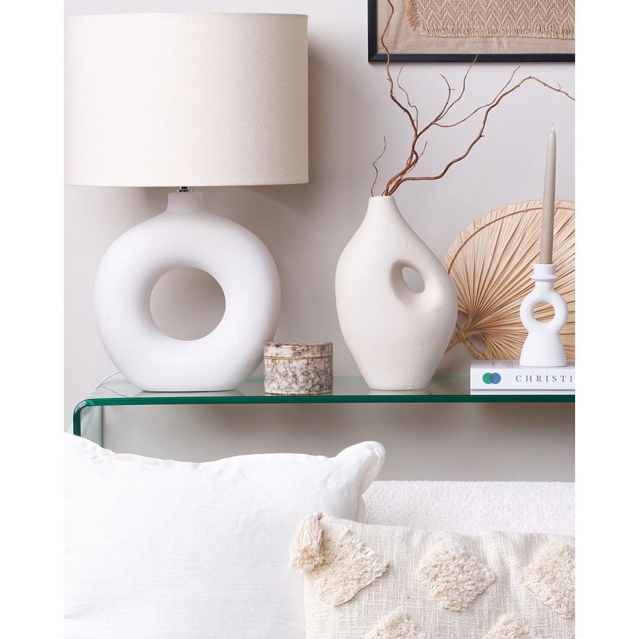 Beliani Blumenvase aus Porzellan Skandinavisch KOMOTINI  