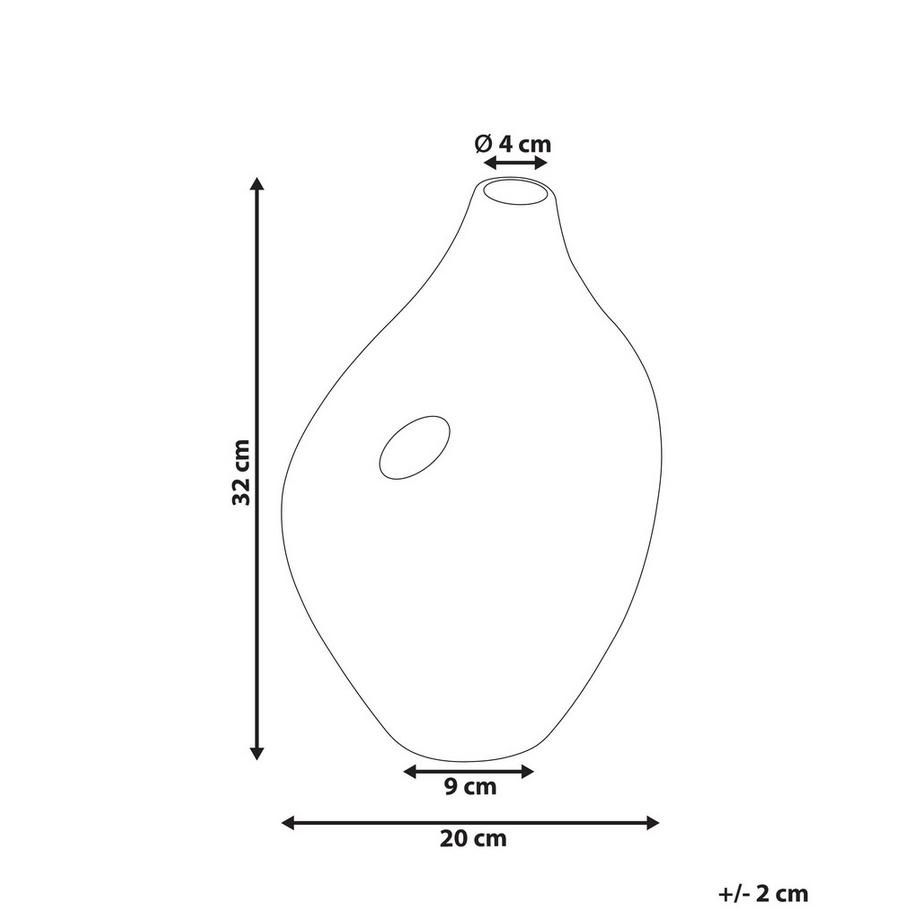 Beliani Blumenvase aus Porzellan Skandinavisch KOMOTINI  