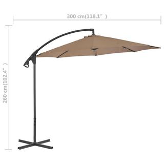 VidaXL Parasol d'extérieur en porte-à-faux  