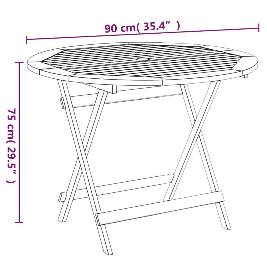 VidaXL Ensemble de salle à manger de jardin bois d'acacia  