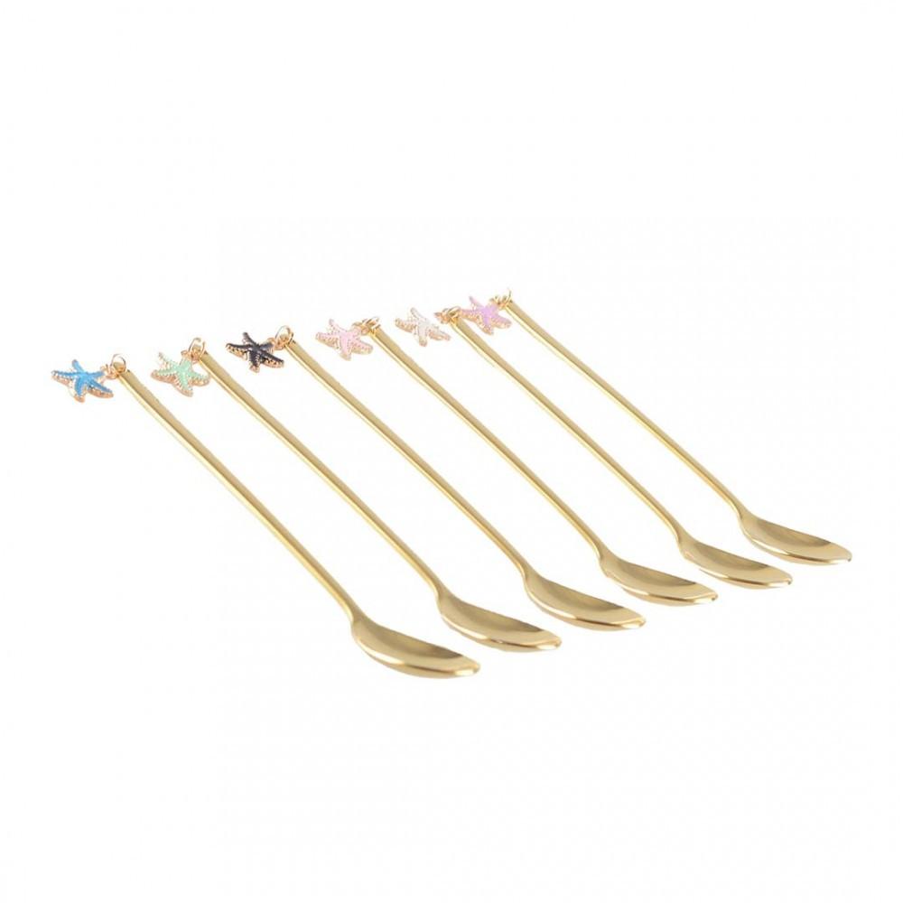 Image of Goldene Sternlöffel - Set Von 6 Unisex ONE SIZE