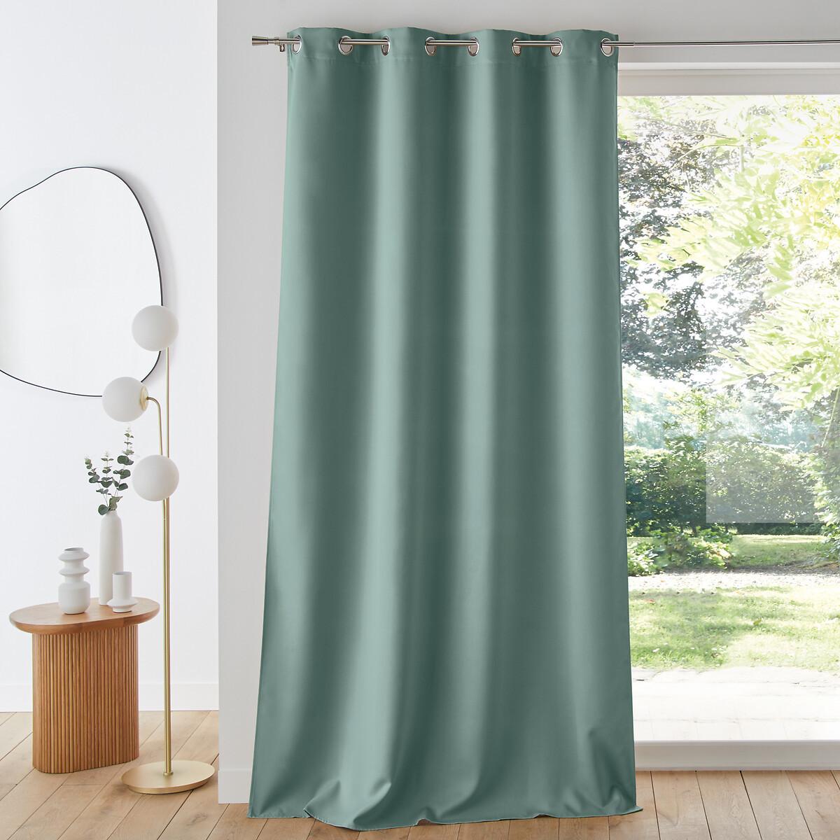Image of Verdunkelungsvorhang Voda Mit Ösenaufhängung Unisex Grün 140x180 cm