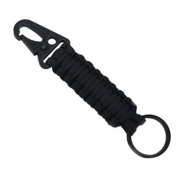 Paracord mit Karabiner - Schwarz