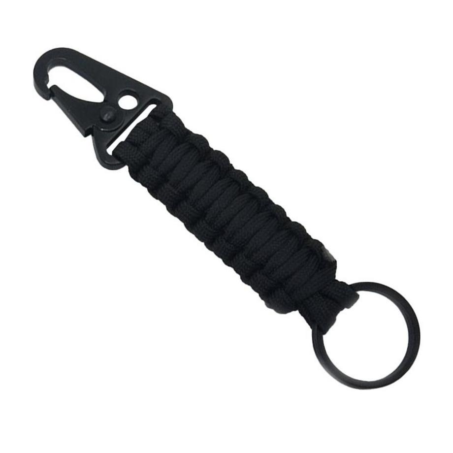 eStore  Paracord mit Karabiner - Schwarz 