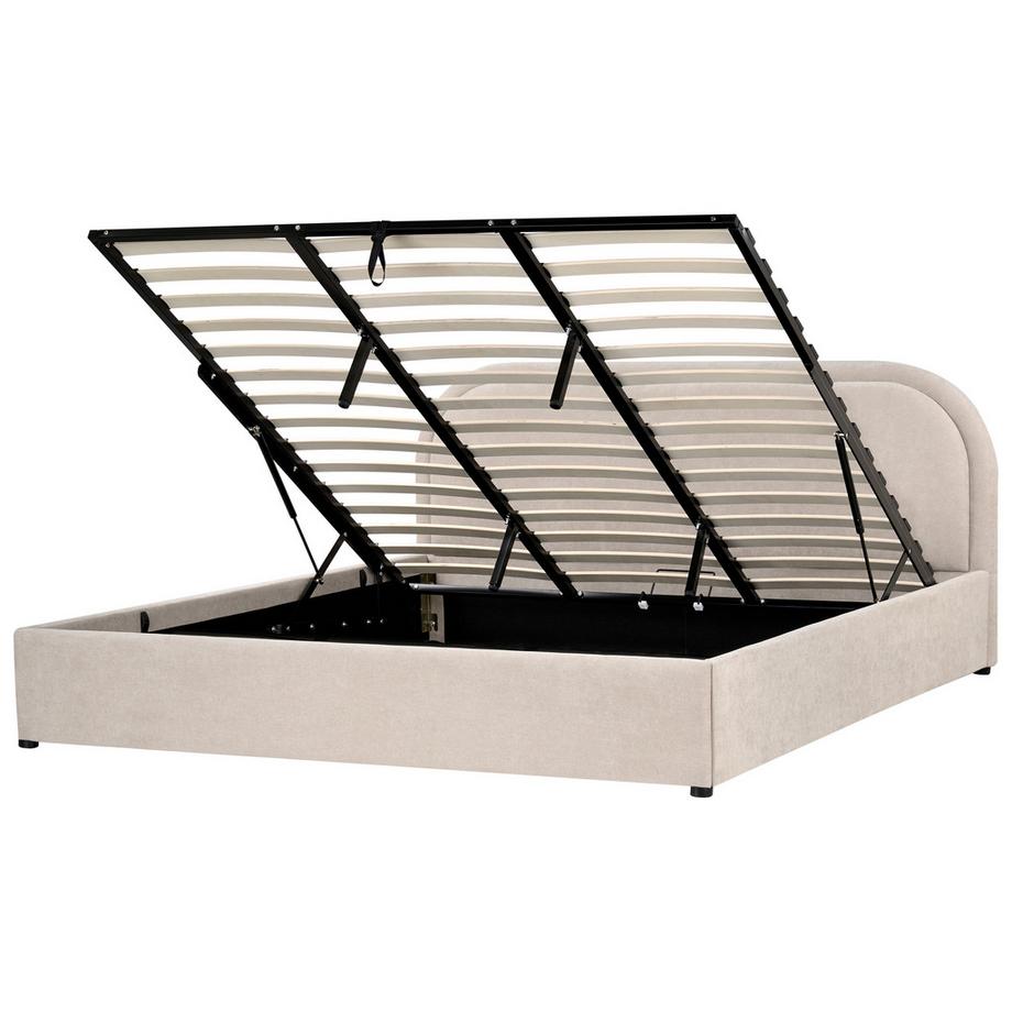 Beliani Lit ottoman en Tissu chenille Moderne QUILLIEN  