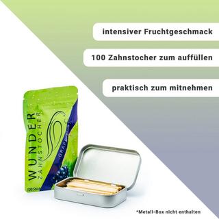 Wunder Zahnstocher  Zahnstocher mit Geschmack Refill Traube Minze 