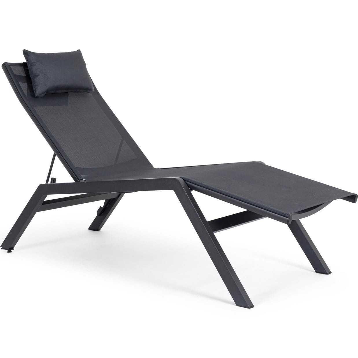 mutoni Chaise longue de jardin Krion anthracite  